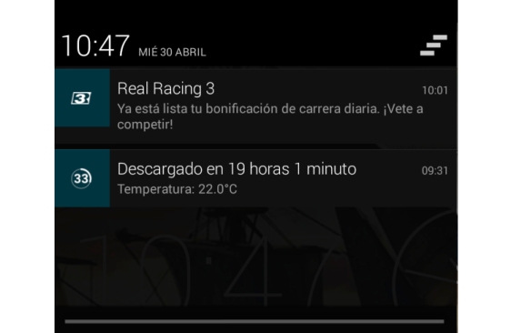 Advergame World - Aleix Risco - Real Racing 3 - Notificación